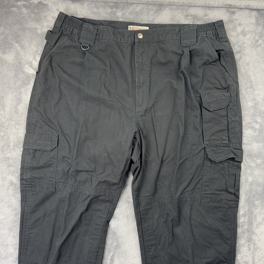 5.11 Tactical Cotton Canvas Pant Mens 40x31 Black Cargo Utility Double Knee Work